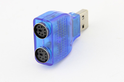 【6447#USB转PS2转接头 USB转2个PS2转换头 USB转鼠标键盘转接头】价格,厂家,图片,手机转接头,深圳市鑫兰林科技-